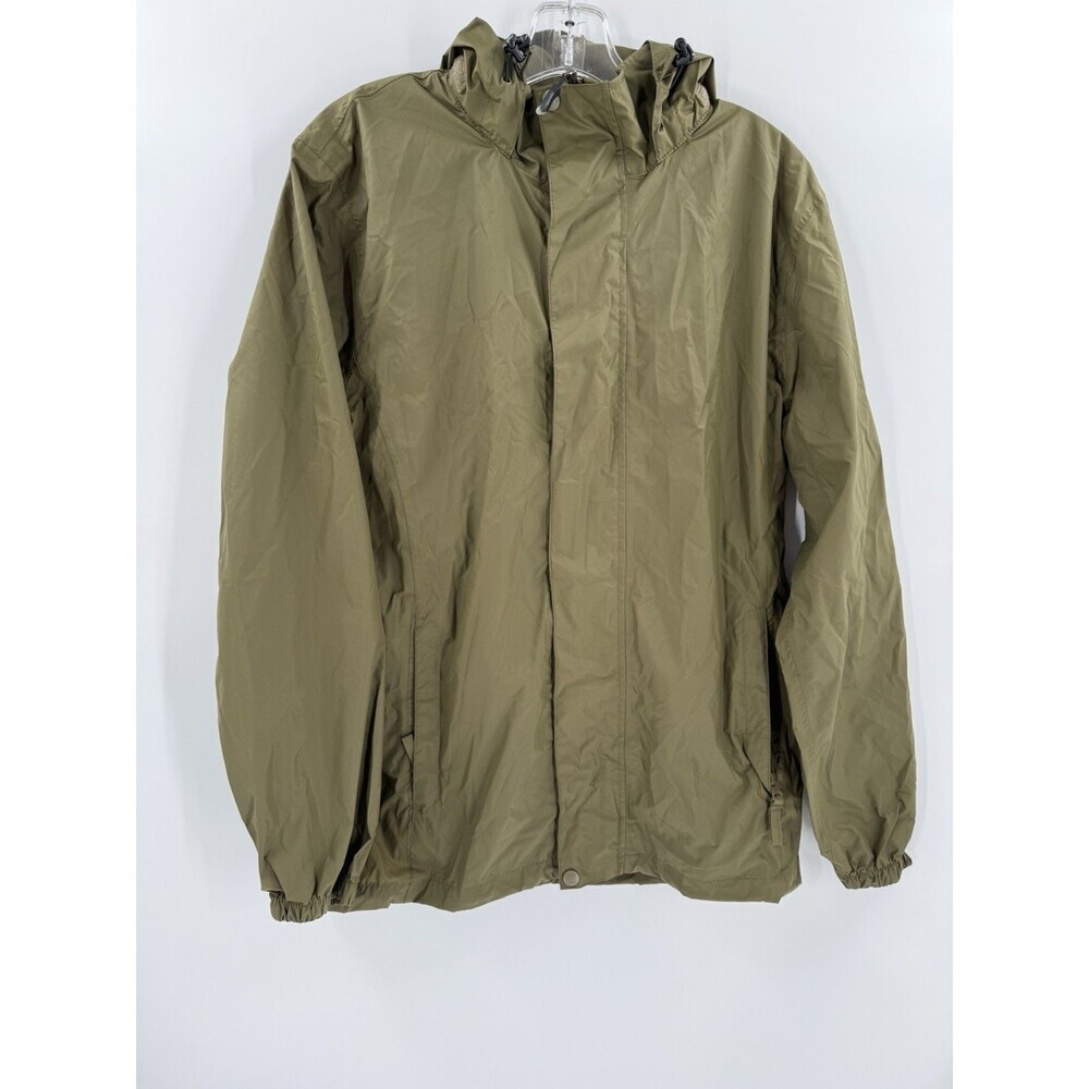 33,000ft Women's Softshell Long Windbreaker Packable Jacket Green SMALL